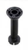 Ножка регулировочная под цоколь,пластик М10  80 мм, черная