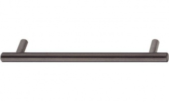 Ручка мебельная (скоба) нержавеющая сталь, графитовый черный 168/128х35