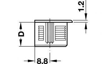 Корпус стяжки RAFIX 20, для толщины 16 мм, бежевый, D=12.7 мм	