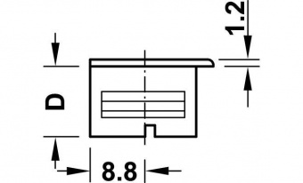 Корпус стяжки RAFIX 20, для толщины 16 мм, алюминий, D=12.7 мм