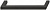 Ручка мебельная (скоба) нержавеющая сталь, графитовый черный 138/128х35