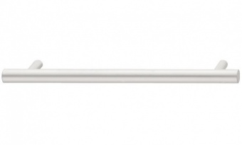 Ручка мебельная (скоба) никель матовый, сталь 128/168х35 мм